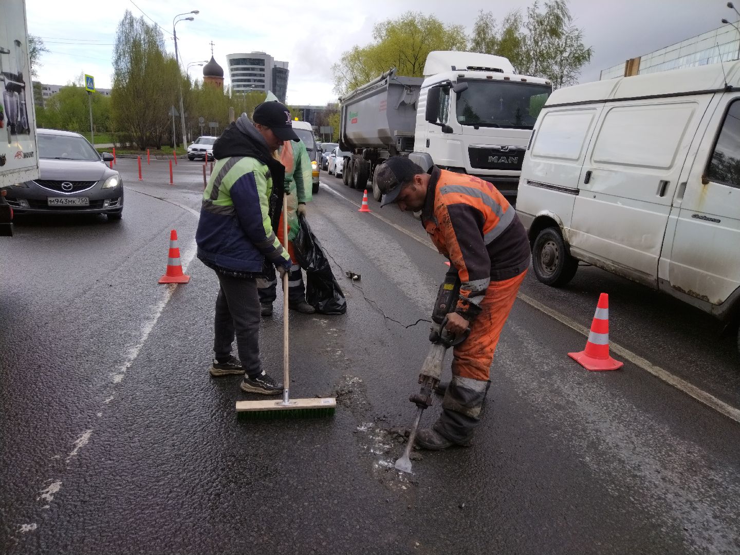 дороги, Мытищи, дорожные работы