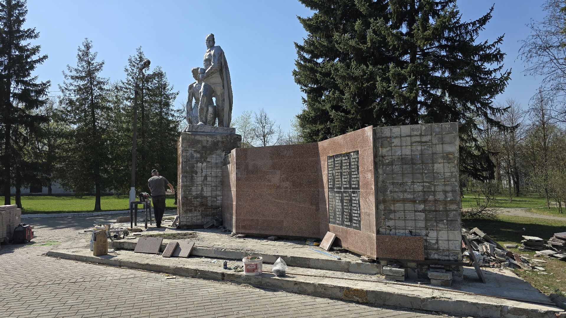 Коломна, памятник вов, мемориал, подготовка к 9 мая,