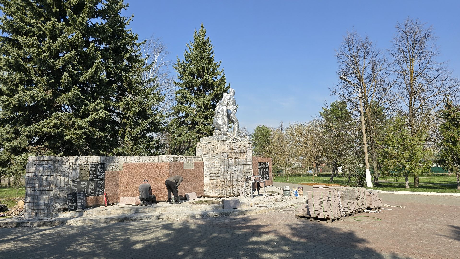 Коломна, памятник вов, мемориал, подготовка к 9 мая,