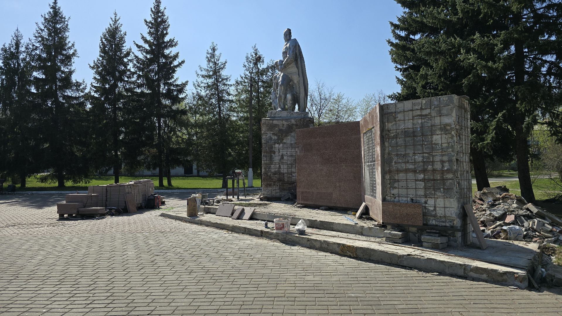 Коломна, памятник вов, мемориал, подготовка к 9 мая,