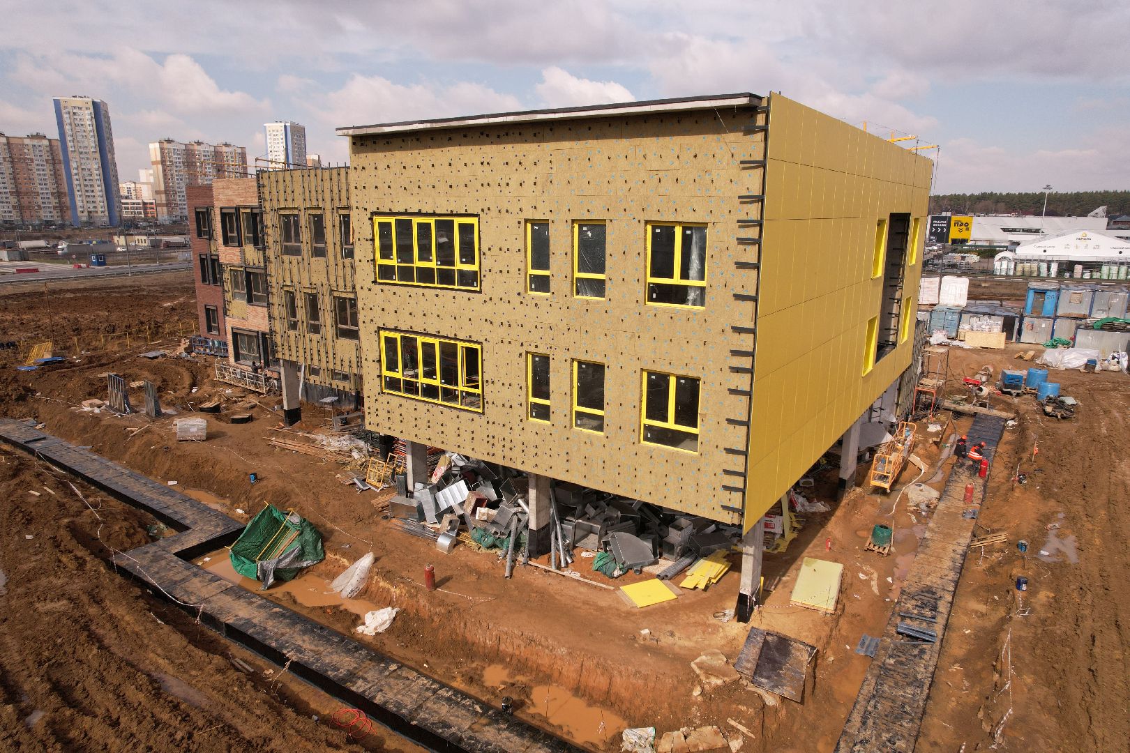 видео с коптера, детский сад в домодедове,