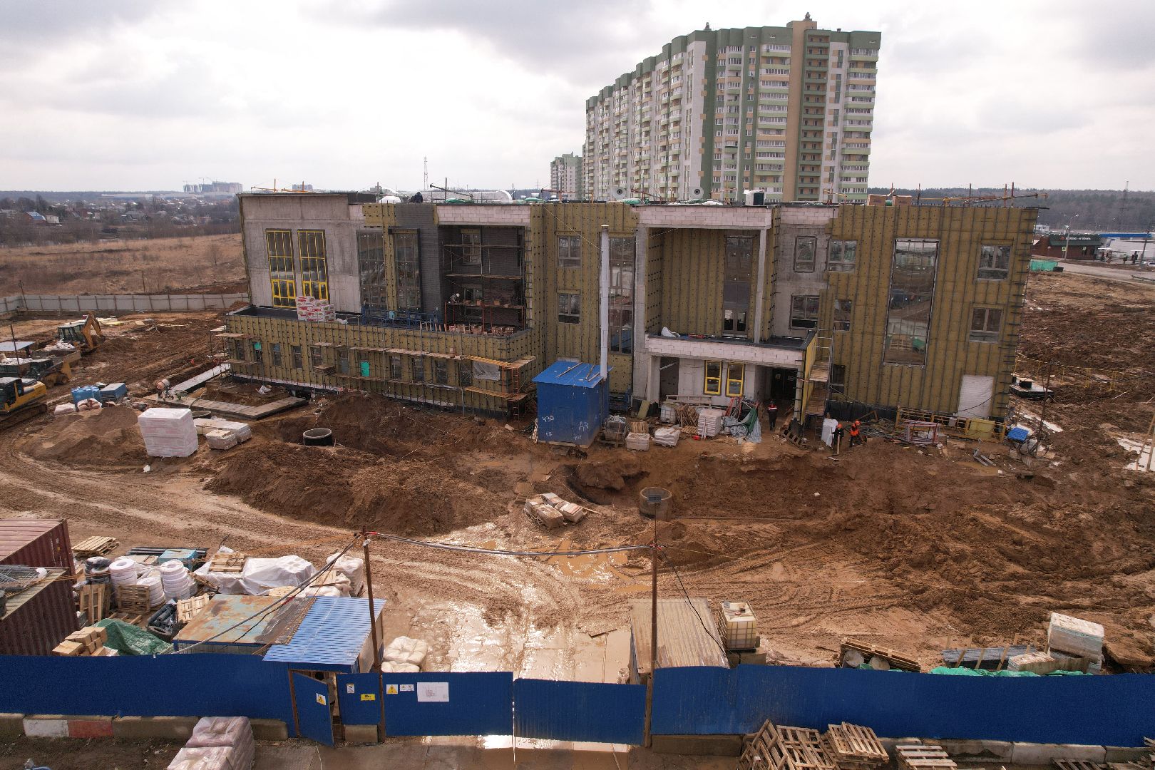 видео с коптера, детский сад в домодедове,