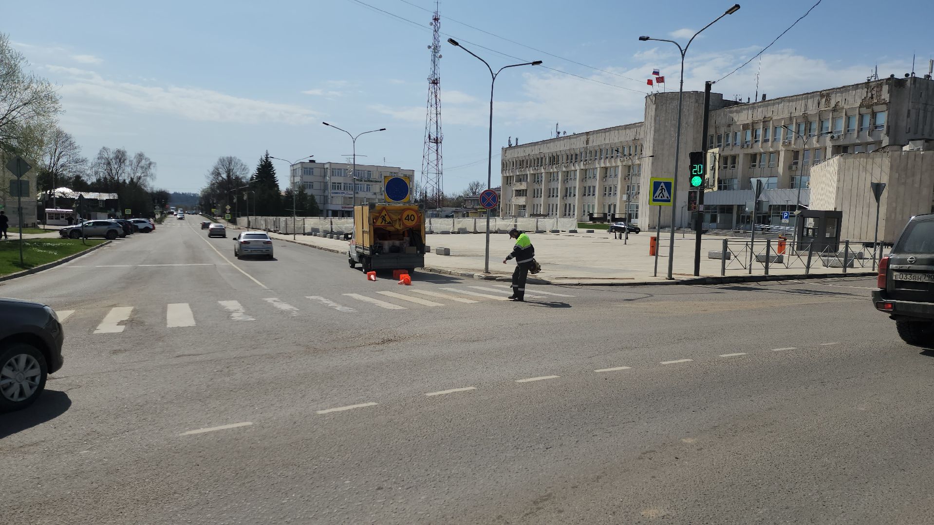 руза, новая разметка, дорожные работы, пешеходный переход, благоустройство,