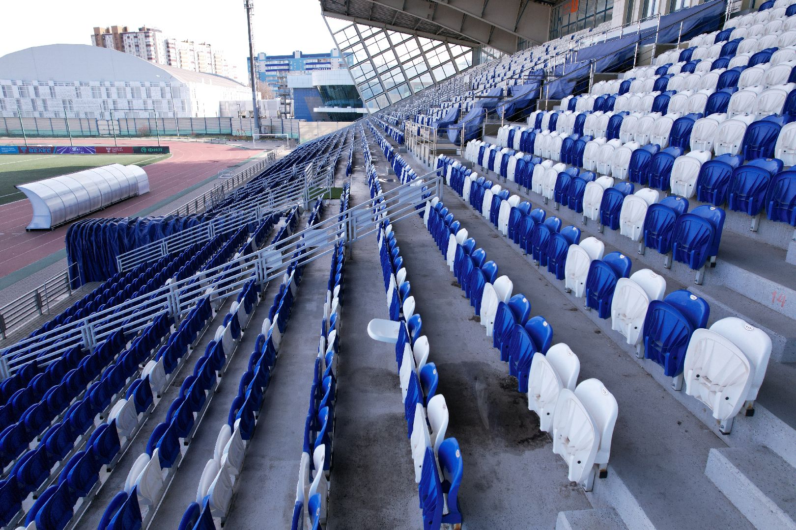 видео с коптера, стадион авангард, спорт в домодедове,