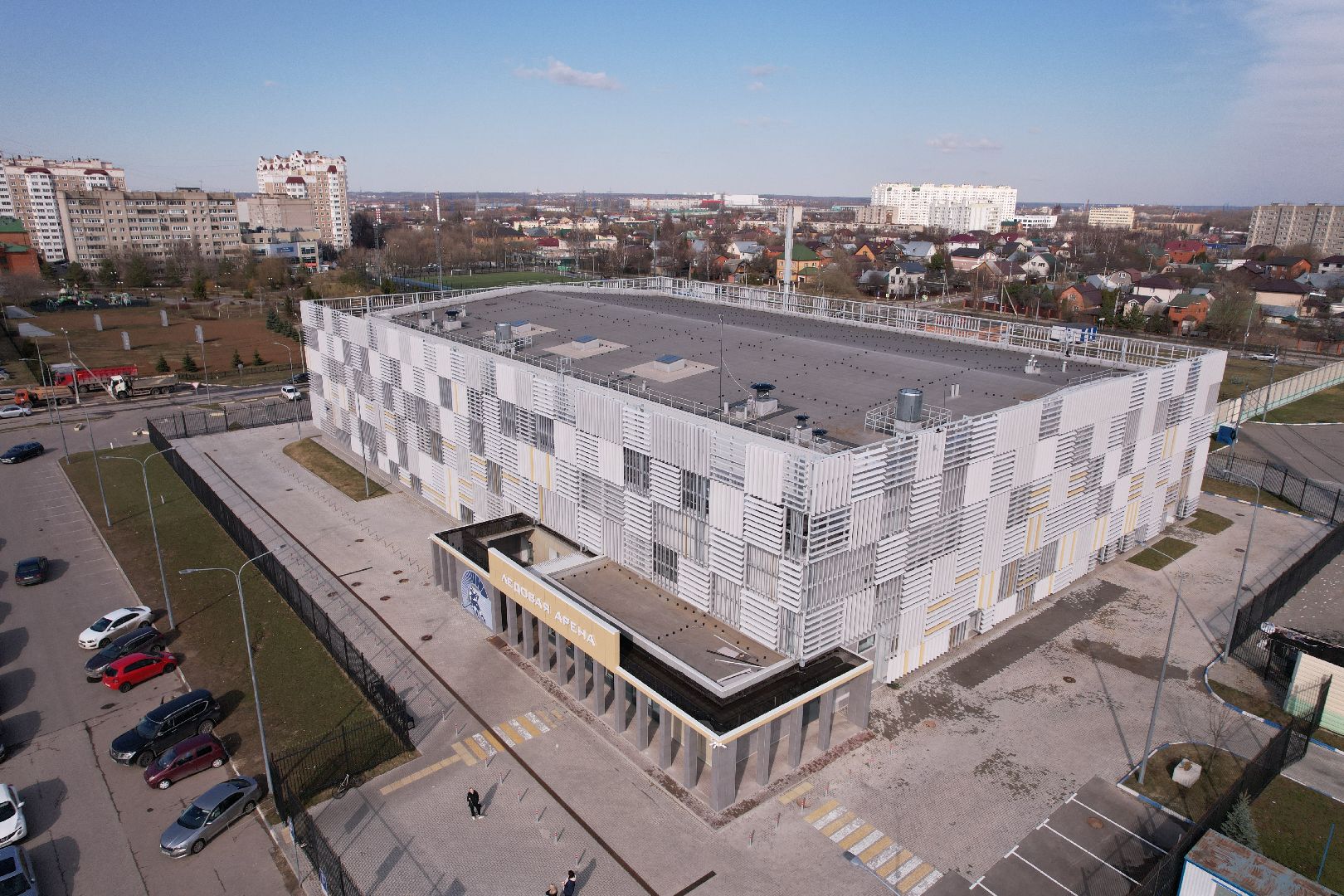 видео с коптера, стадион авангард, спорт в домодедове,