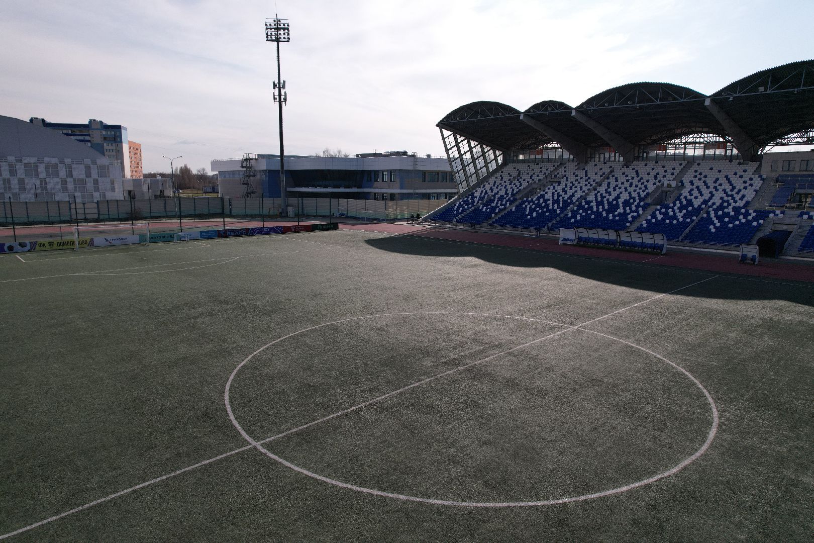 видео с коптера, стадион авангард, спорт в домодедове,