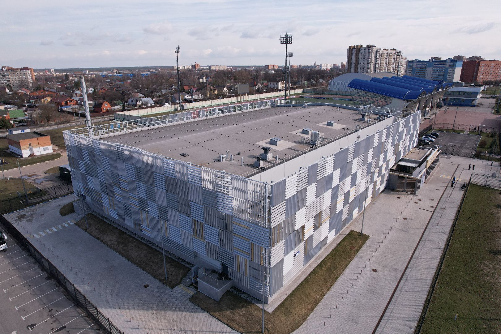 видео с коптера, стадион авангард, спорт в домодедове,