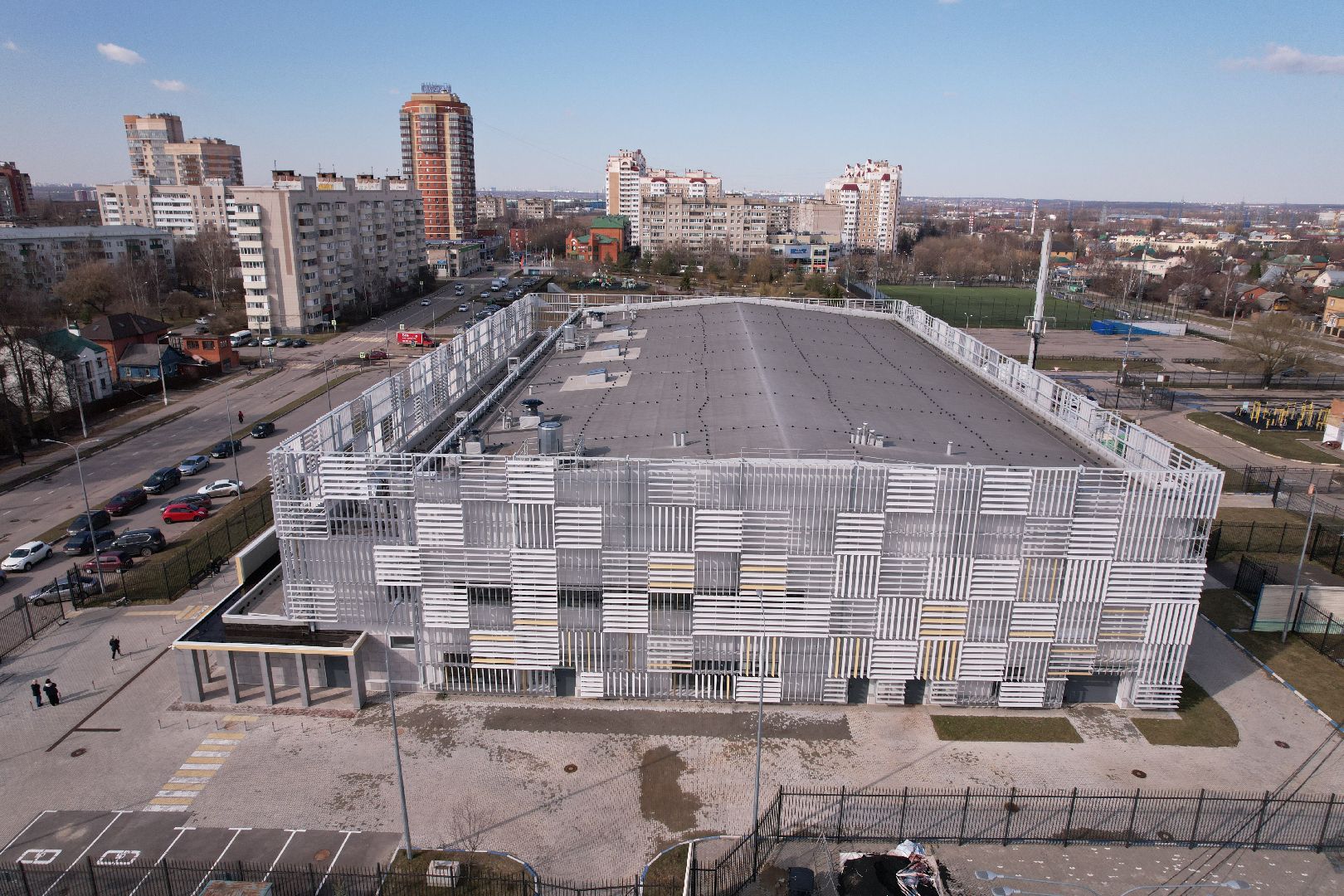 видео с коптера, стадион авангард, спорт в домодедове,