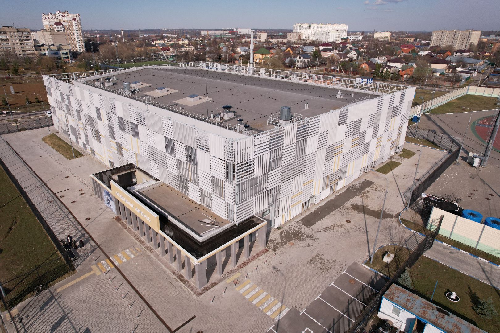 видео с коптера, стадион авангард, спорт в домодедове,