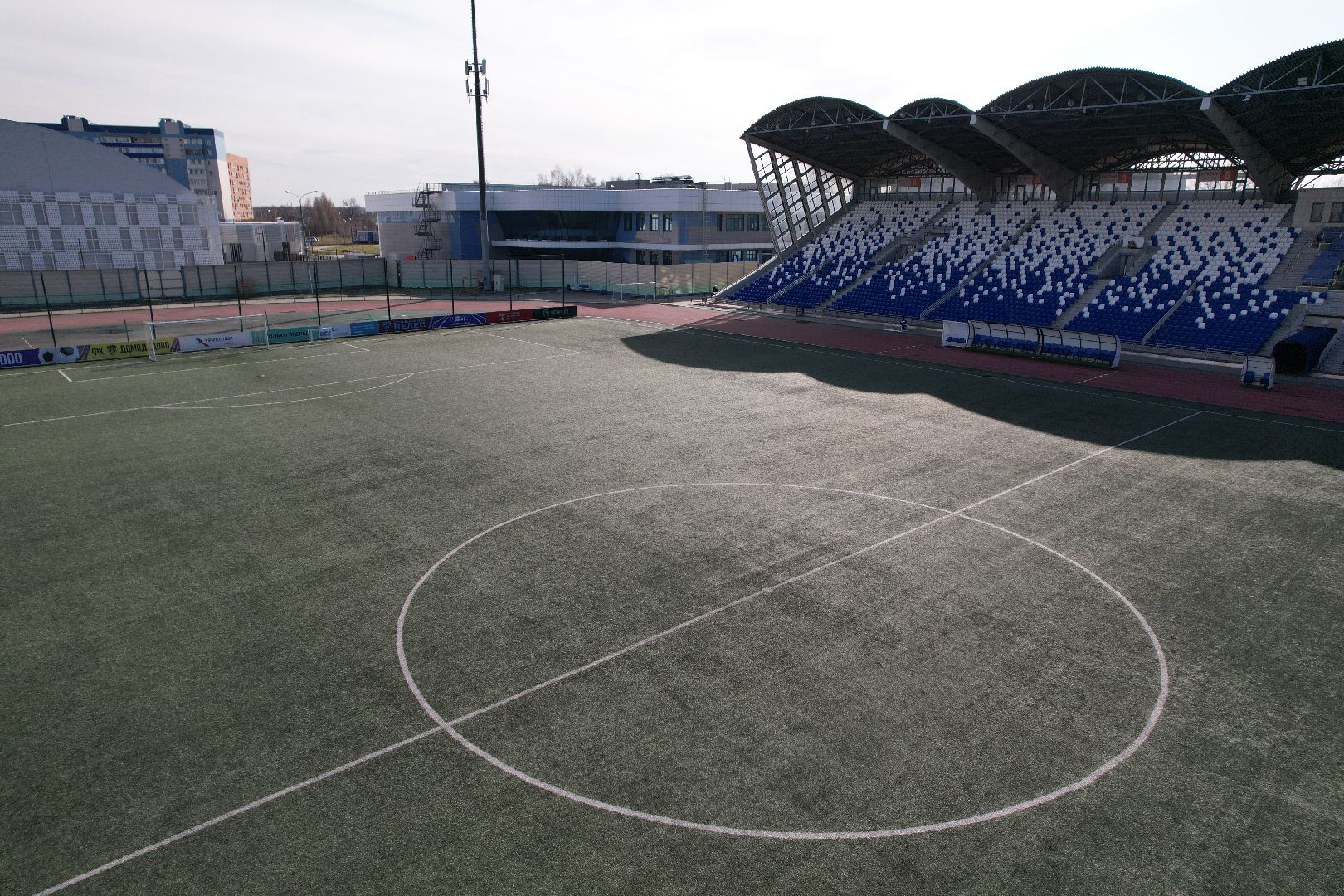 видео с коптера, стадион авангард, спорт в домодедове,