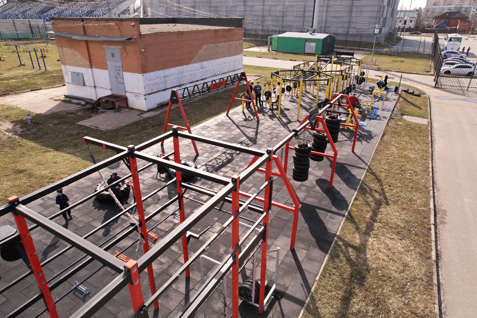 видео с коптера, стадион авангард, спорт в домодедове,