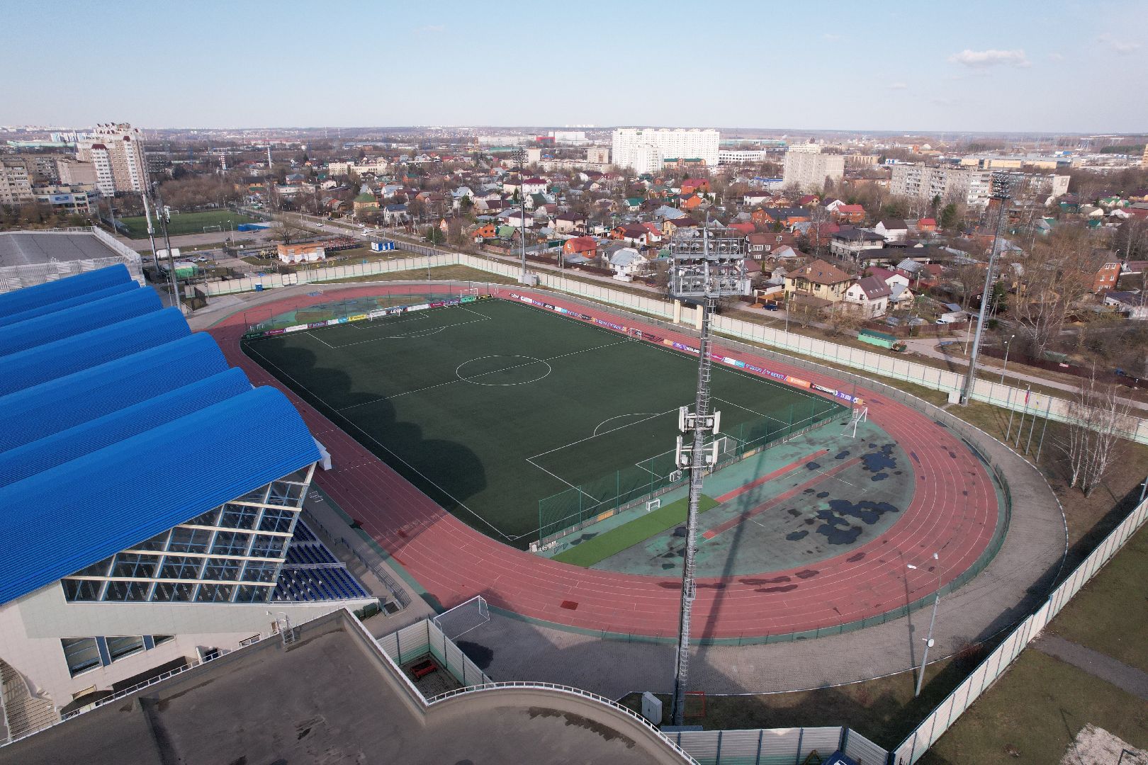 видео с коптера, стадион авангард, спорт в домодедове,