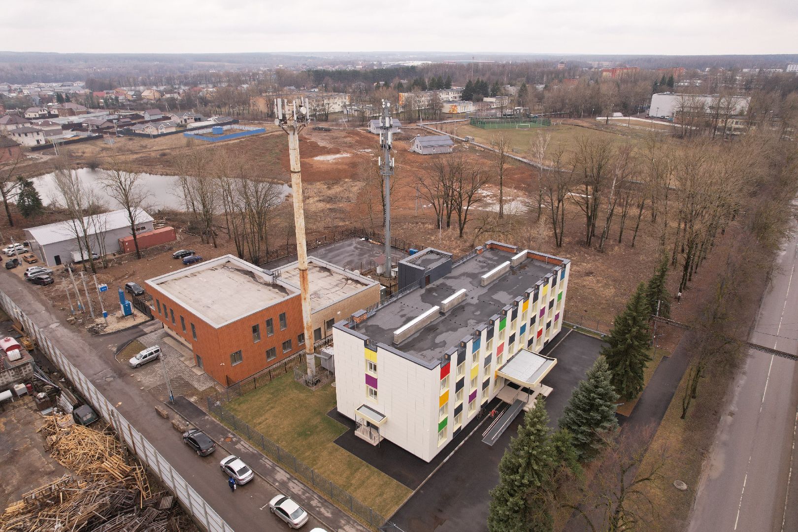 видео с коптера, школ искусств в Растуново , школа искусств домодедово,