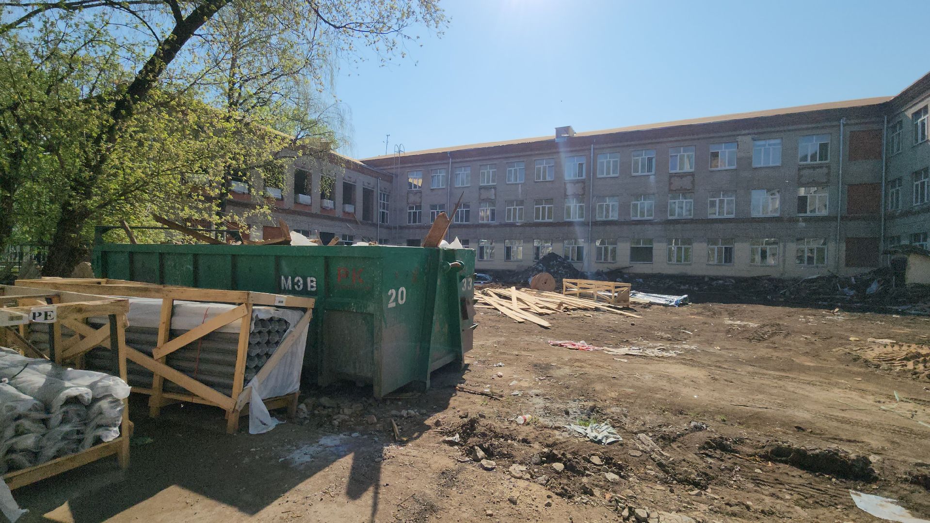 люберцы, ремонт гимназии 5, строители,