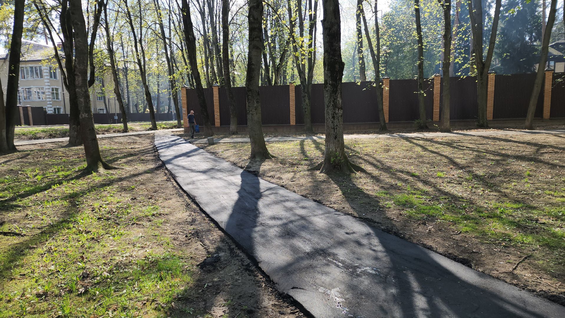 пушкино, ремонт тротуара, памятник, сквер, комунальная техника, коммунальная служба,асфальтирование,