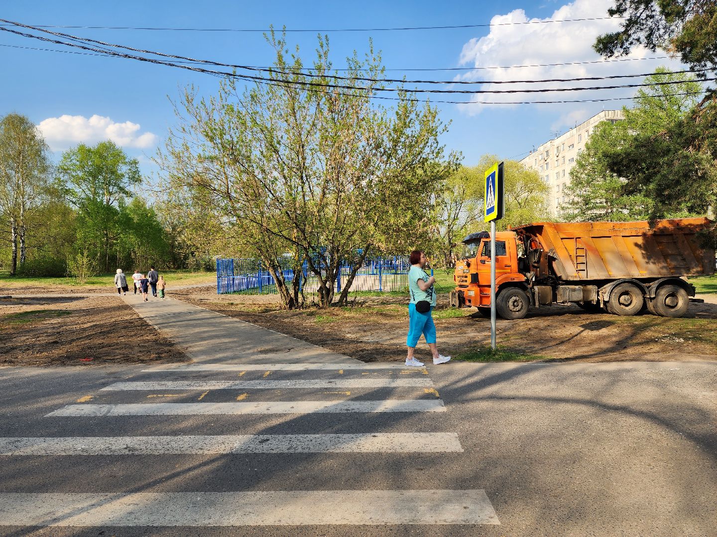 раменское, благоустройство, пешком в подмосковье, тротуар в поселке совхоза раменское,
