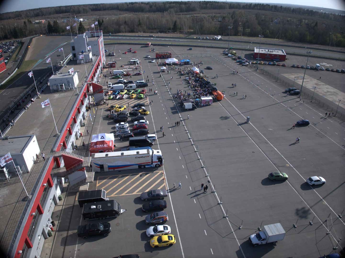 видео с коптера, супергонка GT Cup,  автодром Moscow Raceway,