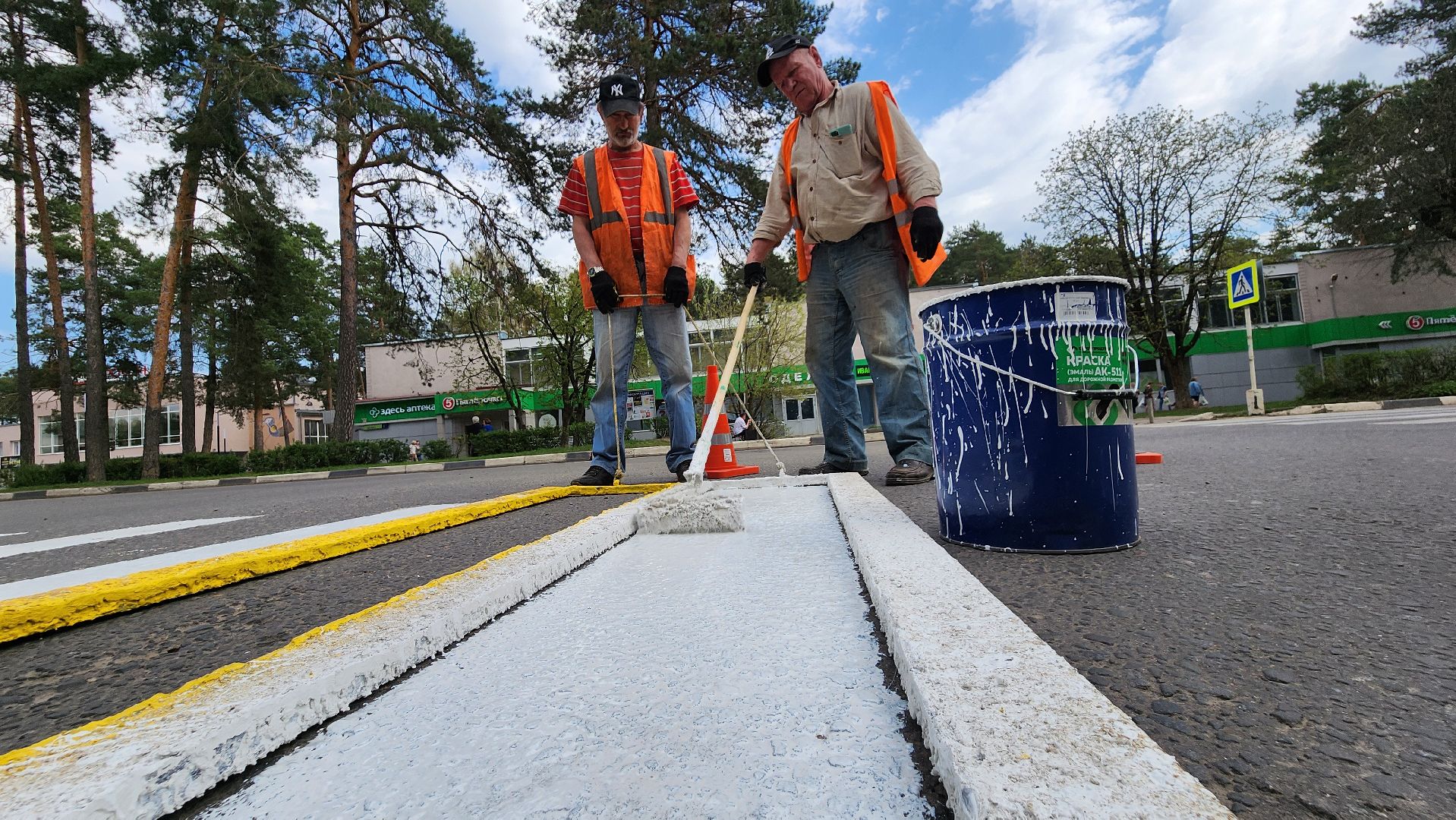 разметка дороги, пешеходный переход, протвино,