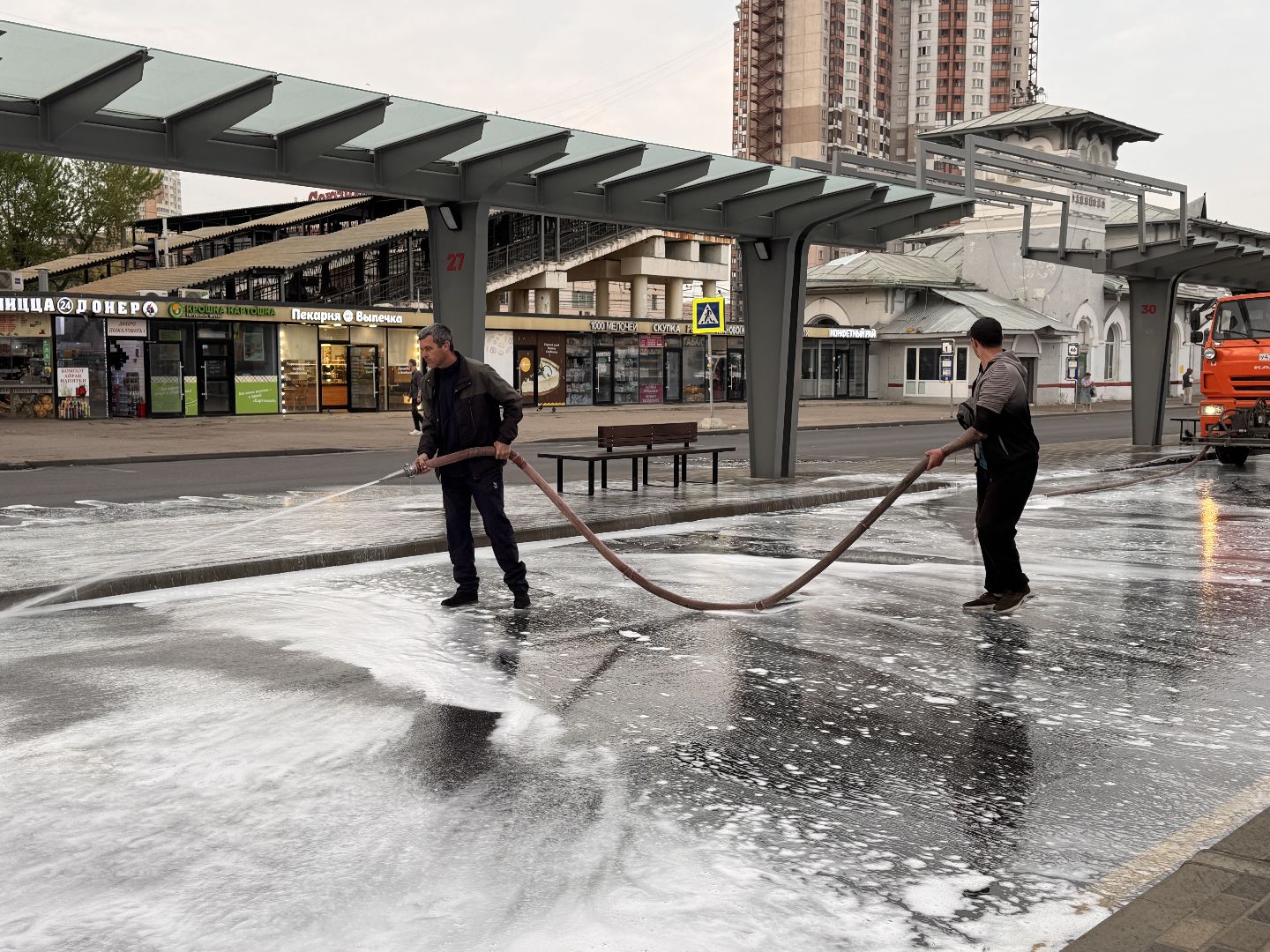 Одинцово, Уборка площади, Благоустройство,
