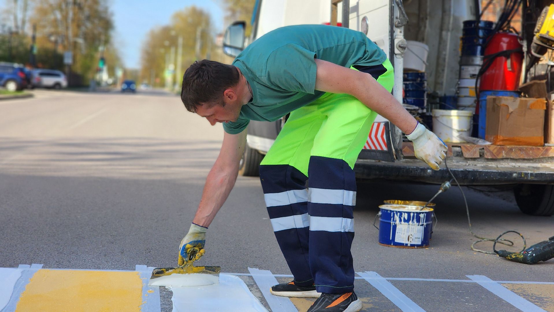 волоколамск, дорожная разметка,