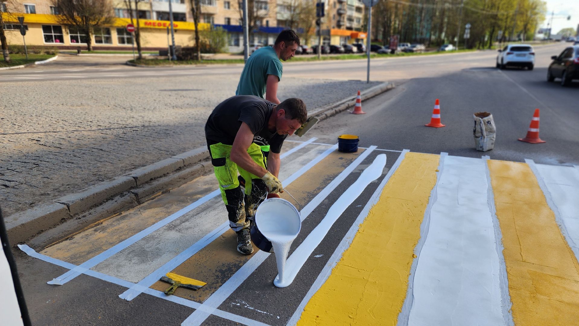 волоколамск, дорожная разметка,