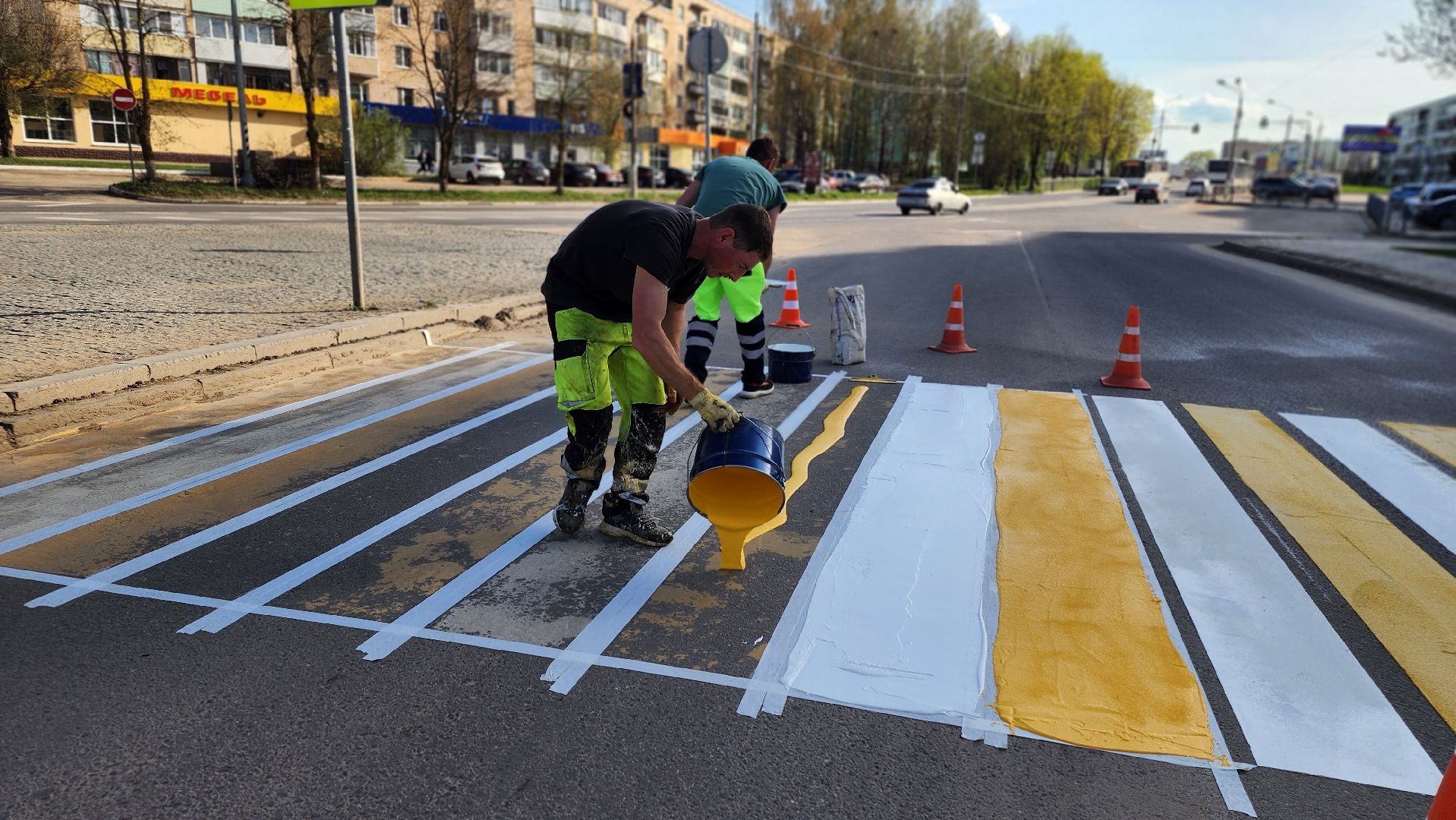 волоколамск, дорожная разметка,