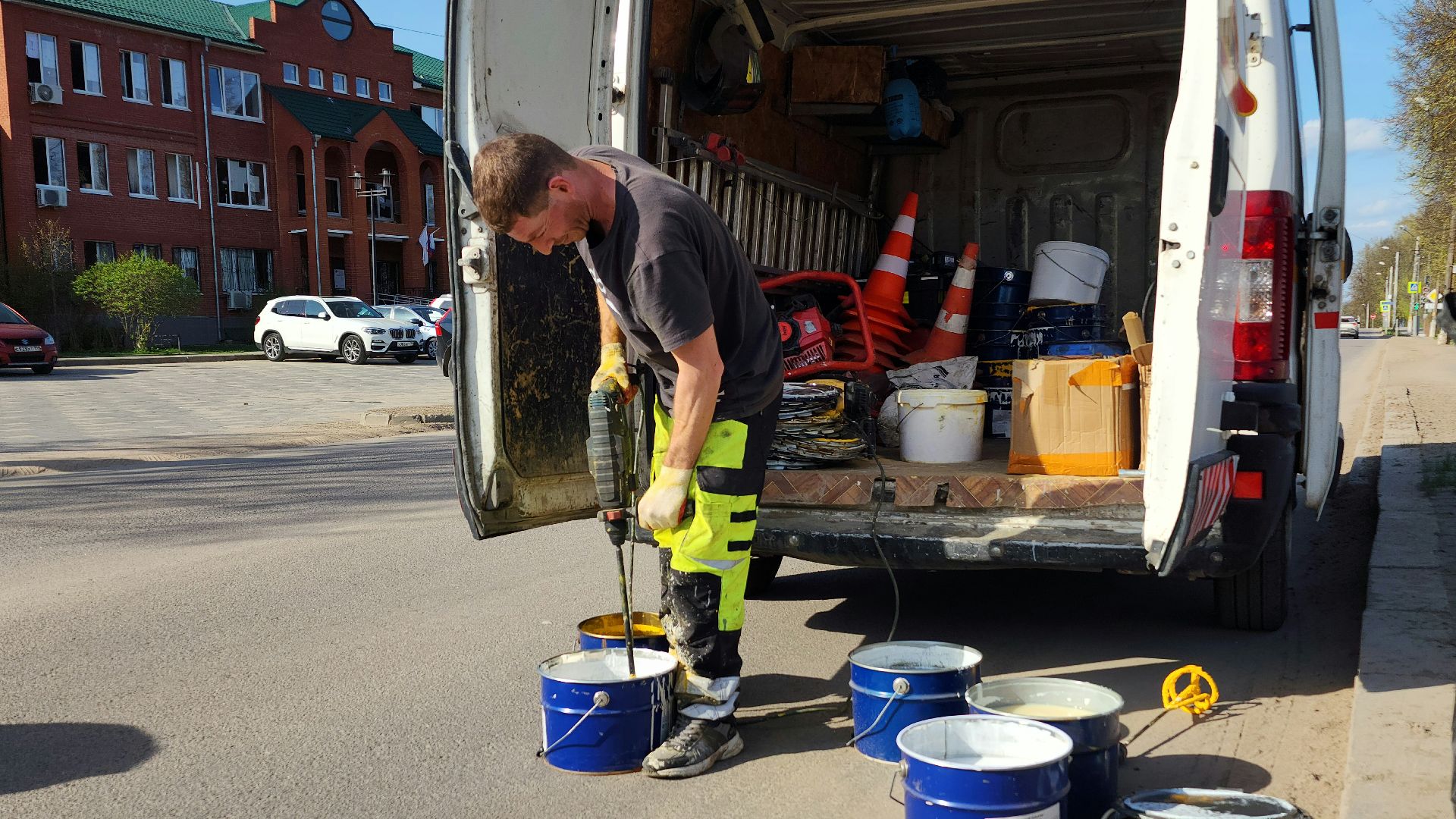 волоколамск, дорожная разметка,