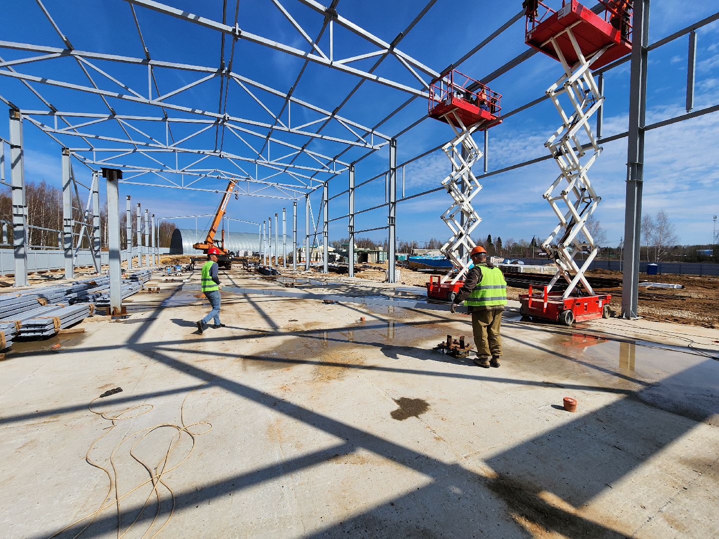Чехов, улица Литейная, новое пищевое производство, предприятие, здоровое питание, орехи и сухофрукты, компания Орбита, торговая марка Роял Мубарак, строительство, каркас здания, госпрограмма московской области, земля за 1 рубль, новые рабочие места,