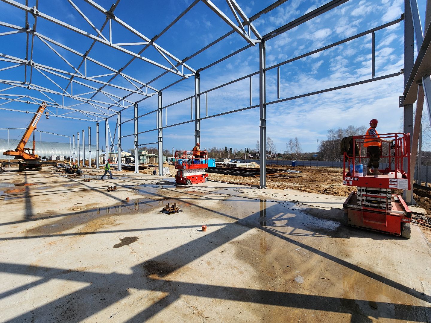 Чехов, улица Литейная, новое пищевое производство, предприятие, здоровое питание, орехи и сухофрукты, компания Орбита, торговая марка Роял Мубарак, строительство, каркас здания, госпрограмма московской области, земля за 1 рубль, новые рабочие места,