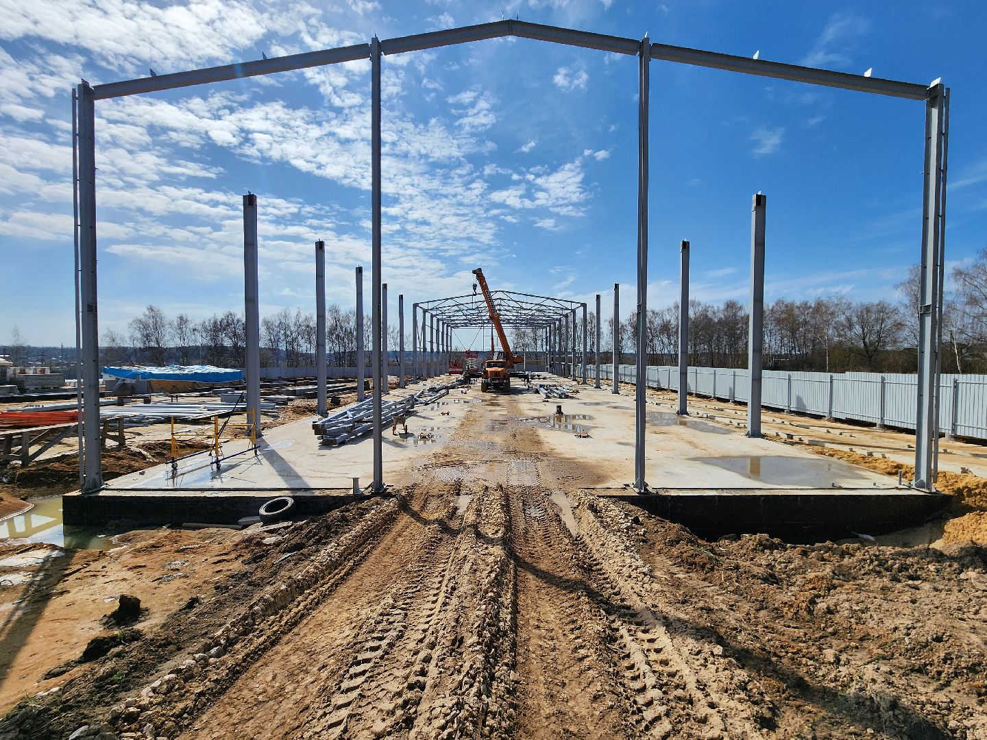 Чехов, улица Литейная, новое пищевое производство, предприятие, здоровое питание, орехи и сухофрукты, компания Орбита, торговая марка Роял Мубарак, строительство, каркас здания, госпрограмма московской области, земля за 1 рубль, новые рабочие места,