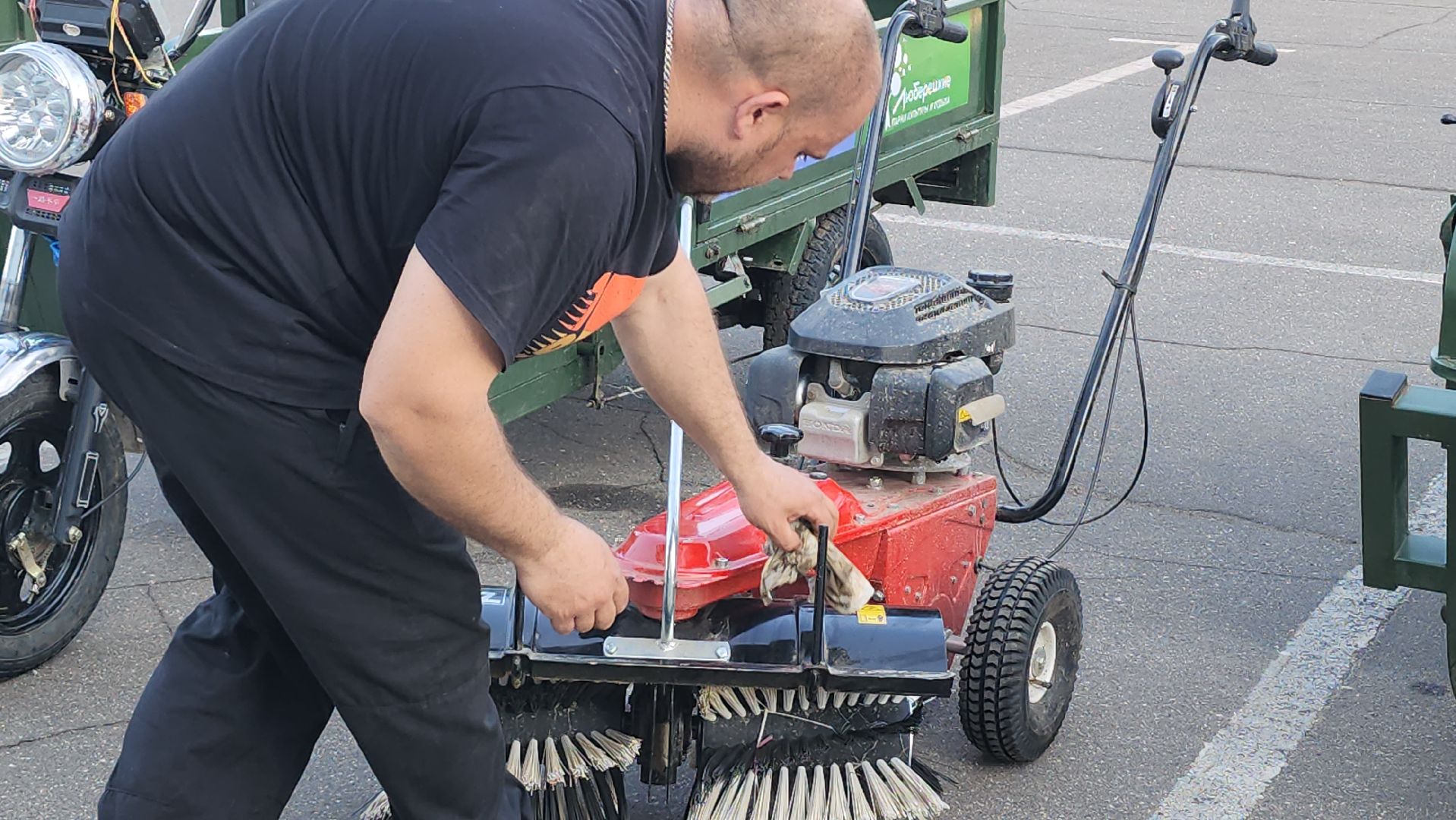 люберцы, парки, глава городского округа люберцы владимир волков,техника,смотр парковой техники,