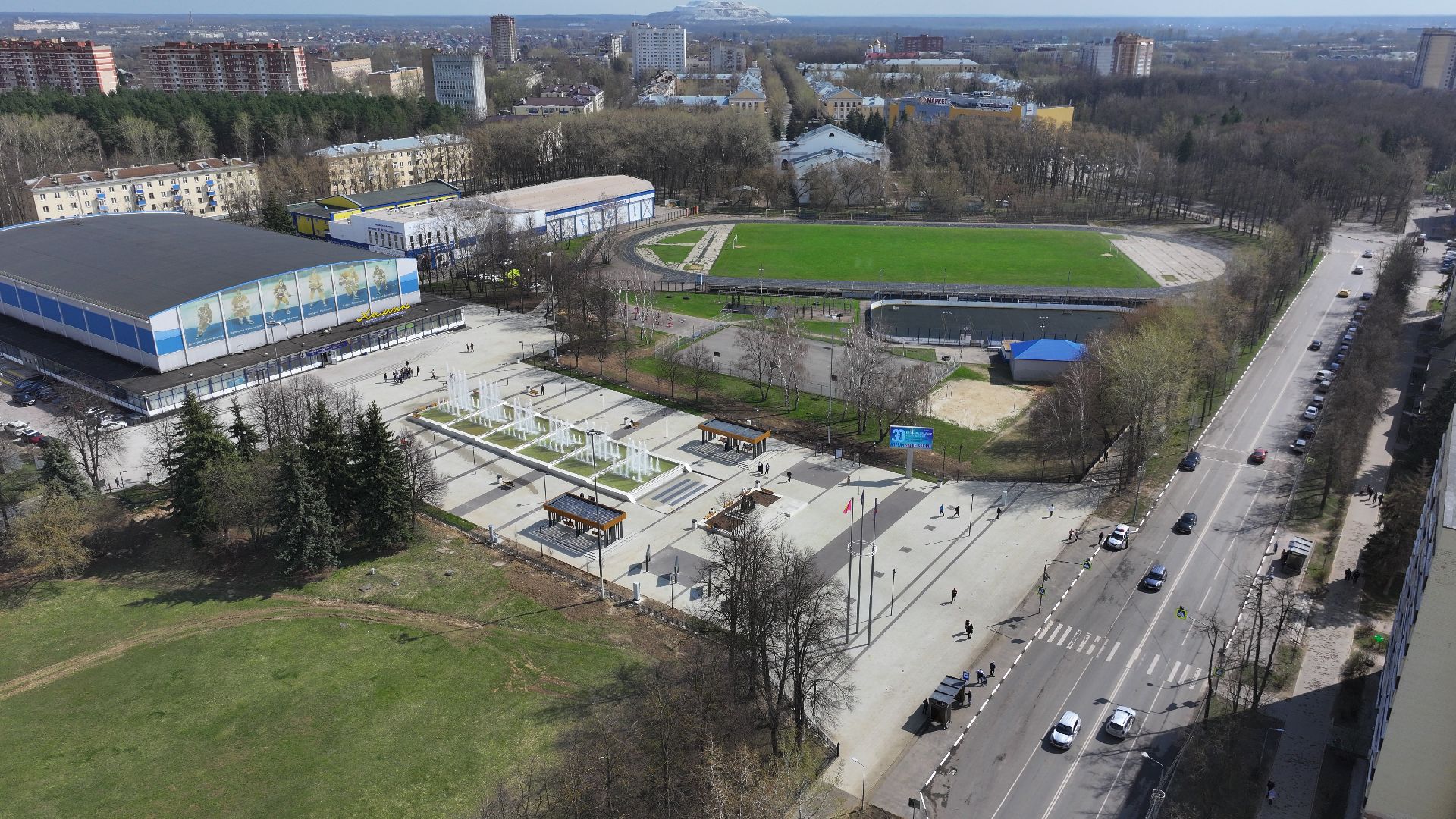 видео с коптера, ледовый дворец воскресенск, спорт в воскресенске,