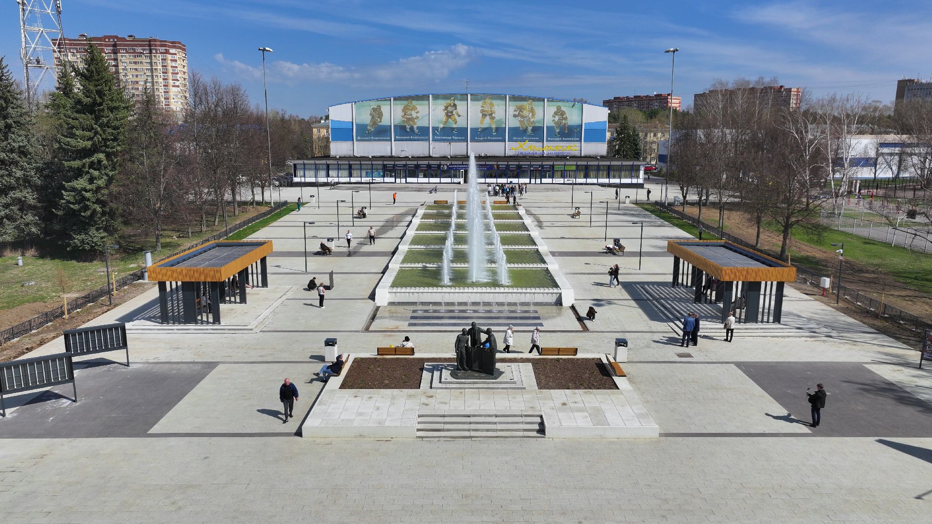 видео с коптера, ледовый дворец воскресенск, спорт в воскресенске,