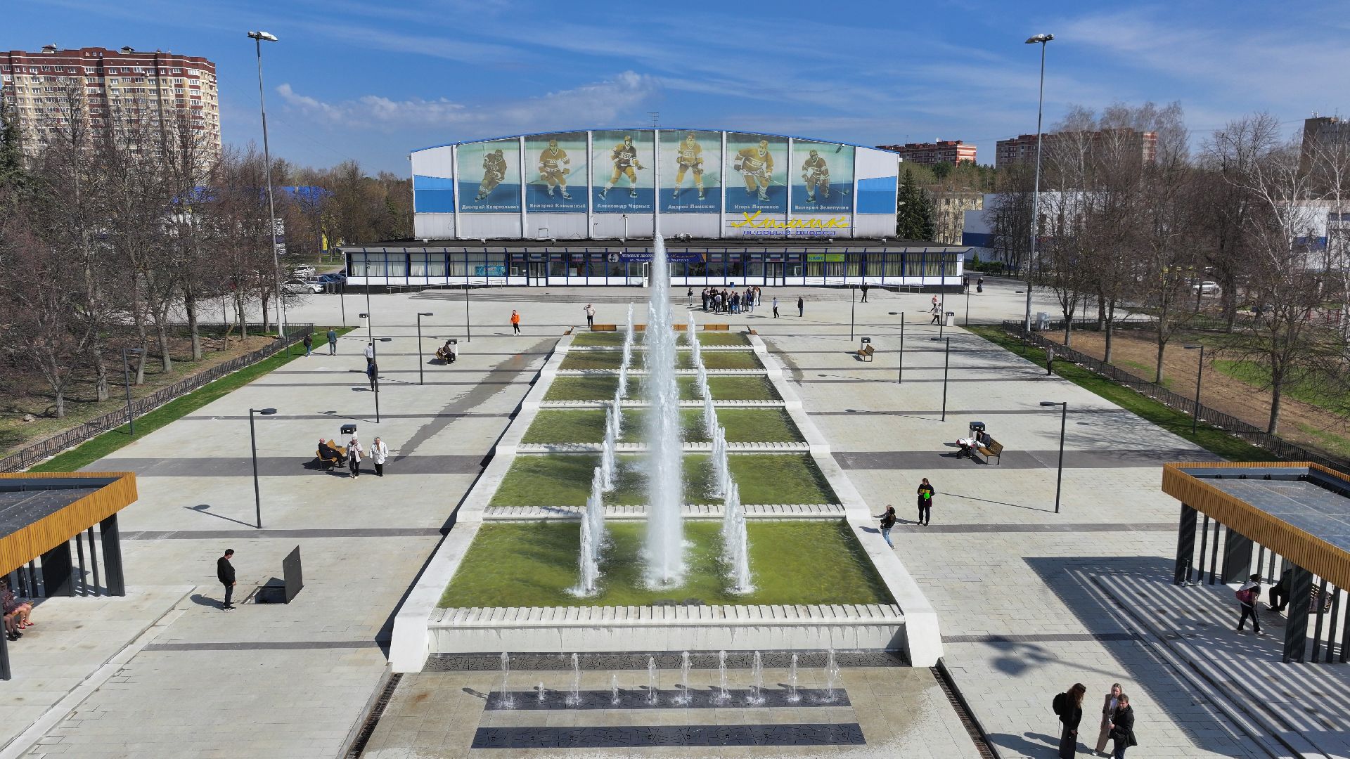 видео с коптера, ледовый дворец воскресенск, спорт в воскресенске,