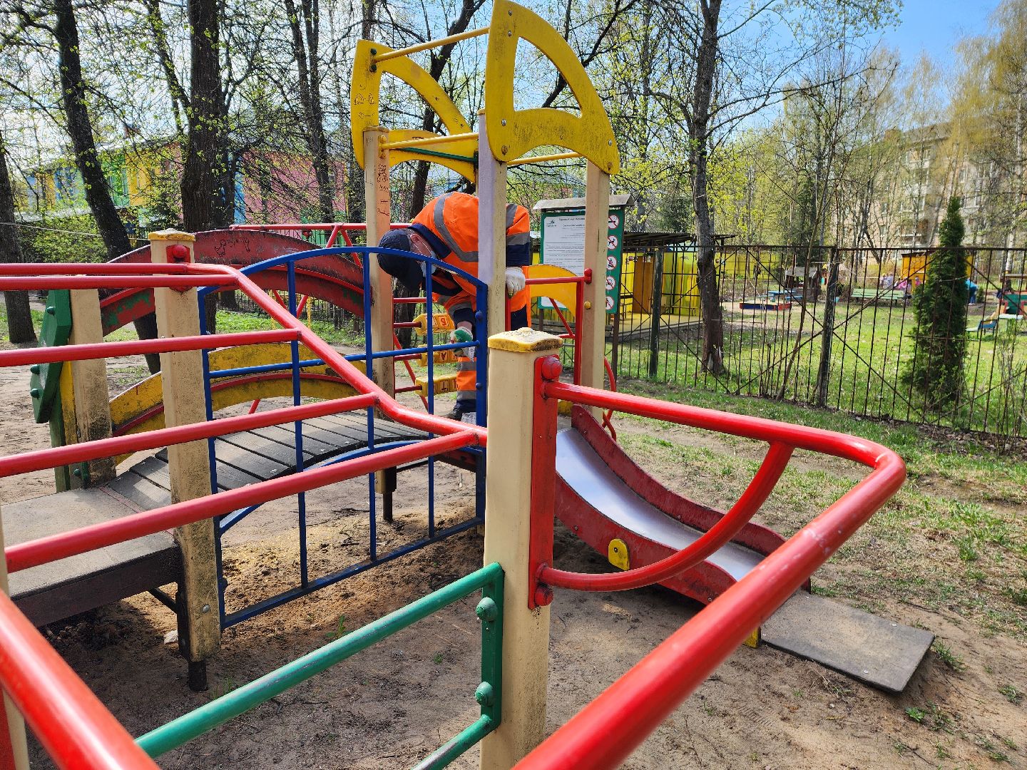 красноармейск, городской округ пушкинский, ремонт детских площадок,  благоустройство,