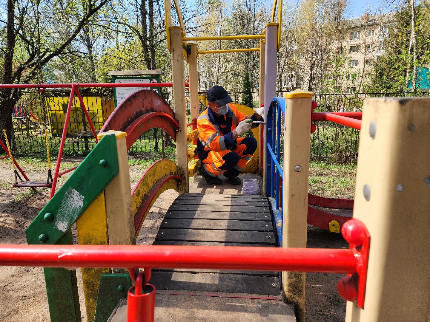 красноармейск, городской округ пушкинский, ремонт детских площадок,  благоустройство,