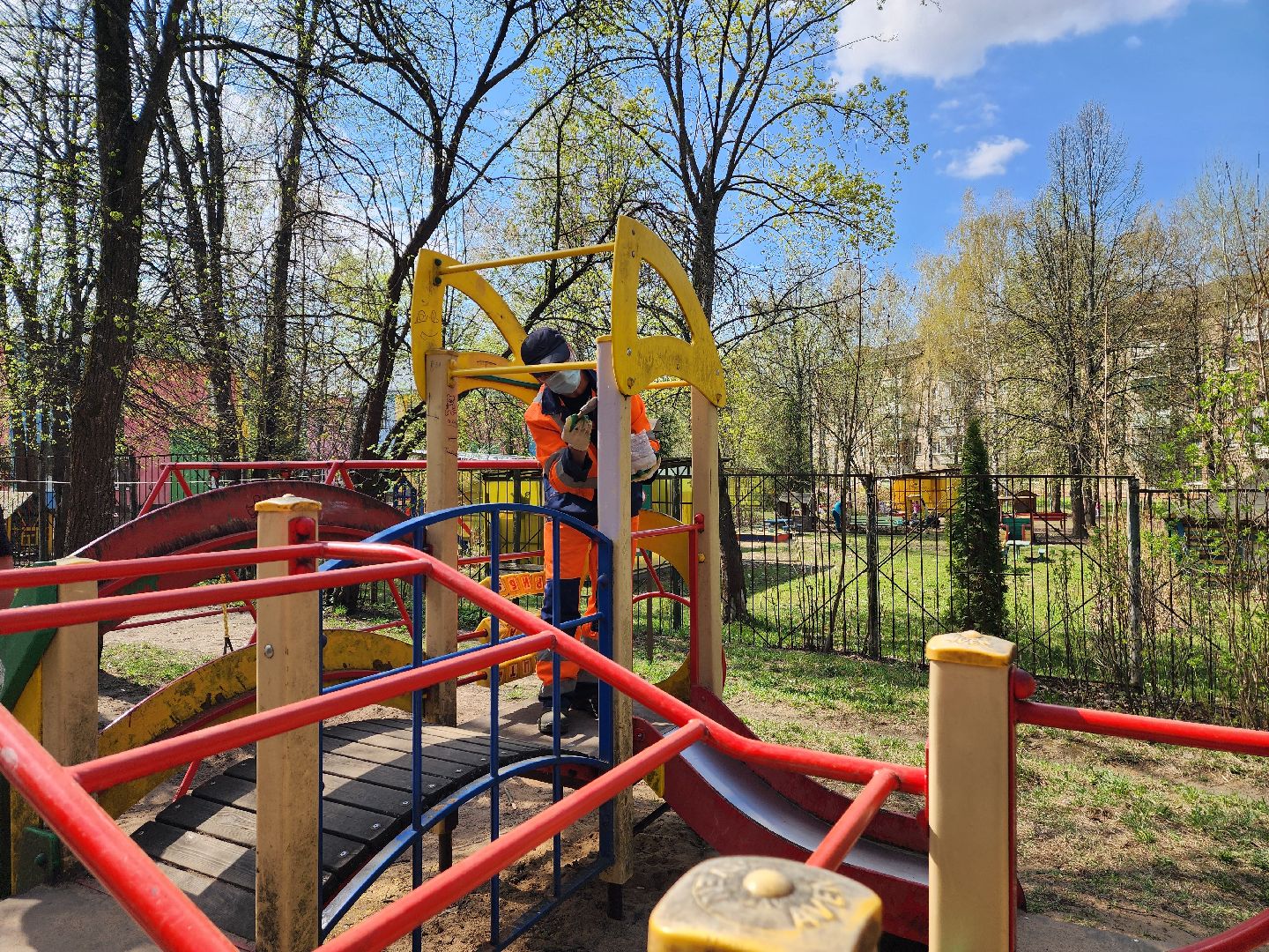 красноармейск, городской округ пушкинский, ремонт детских площадок,  благоустройство,