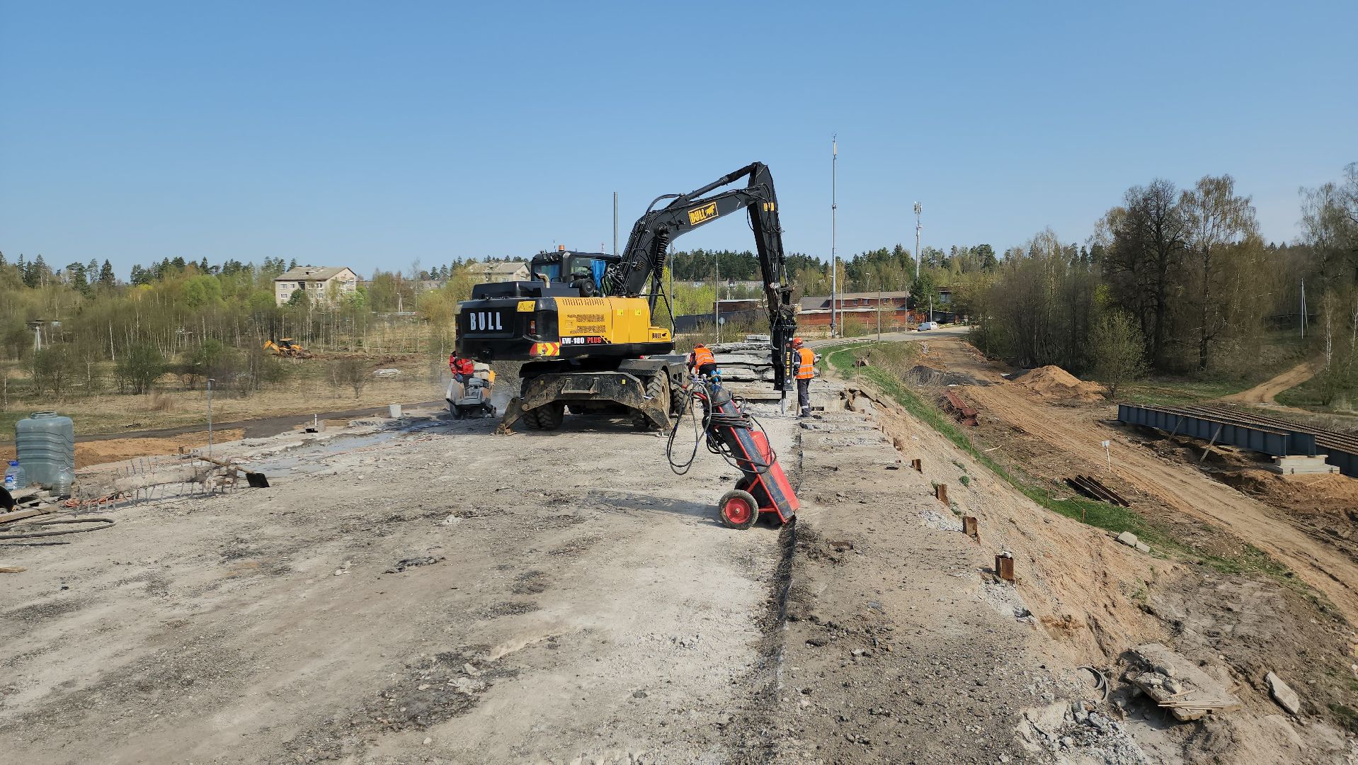 Руза, Поречье , Ремонт моста , Дороги ,