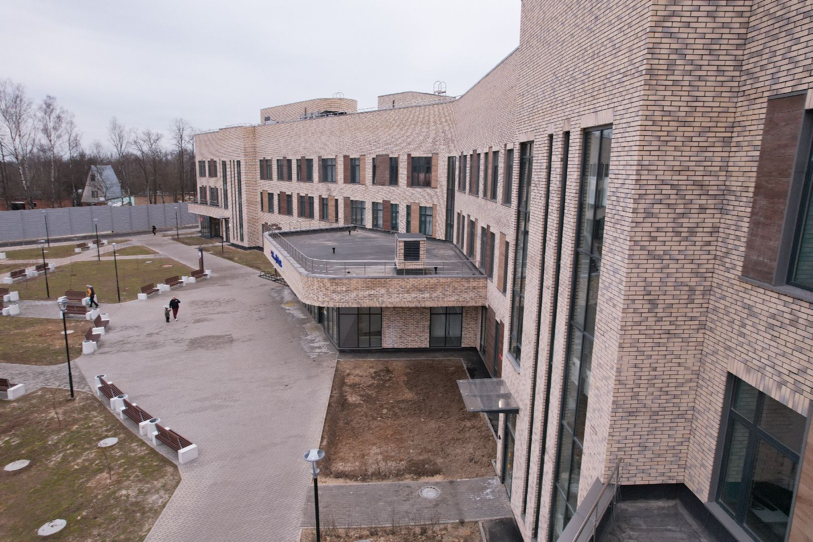 видео с коптера, больница хотьково, кдц хотьково,