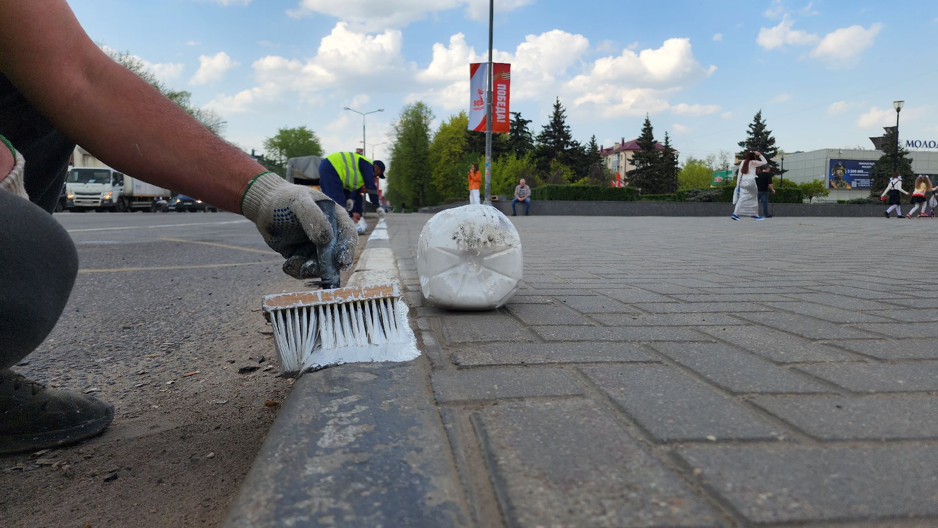 домодедово, жкх, благоустройство, субботник, бордюр,  весенняя уборка,