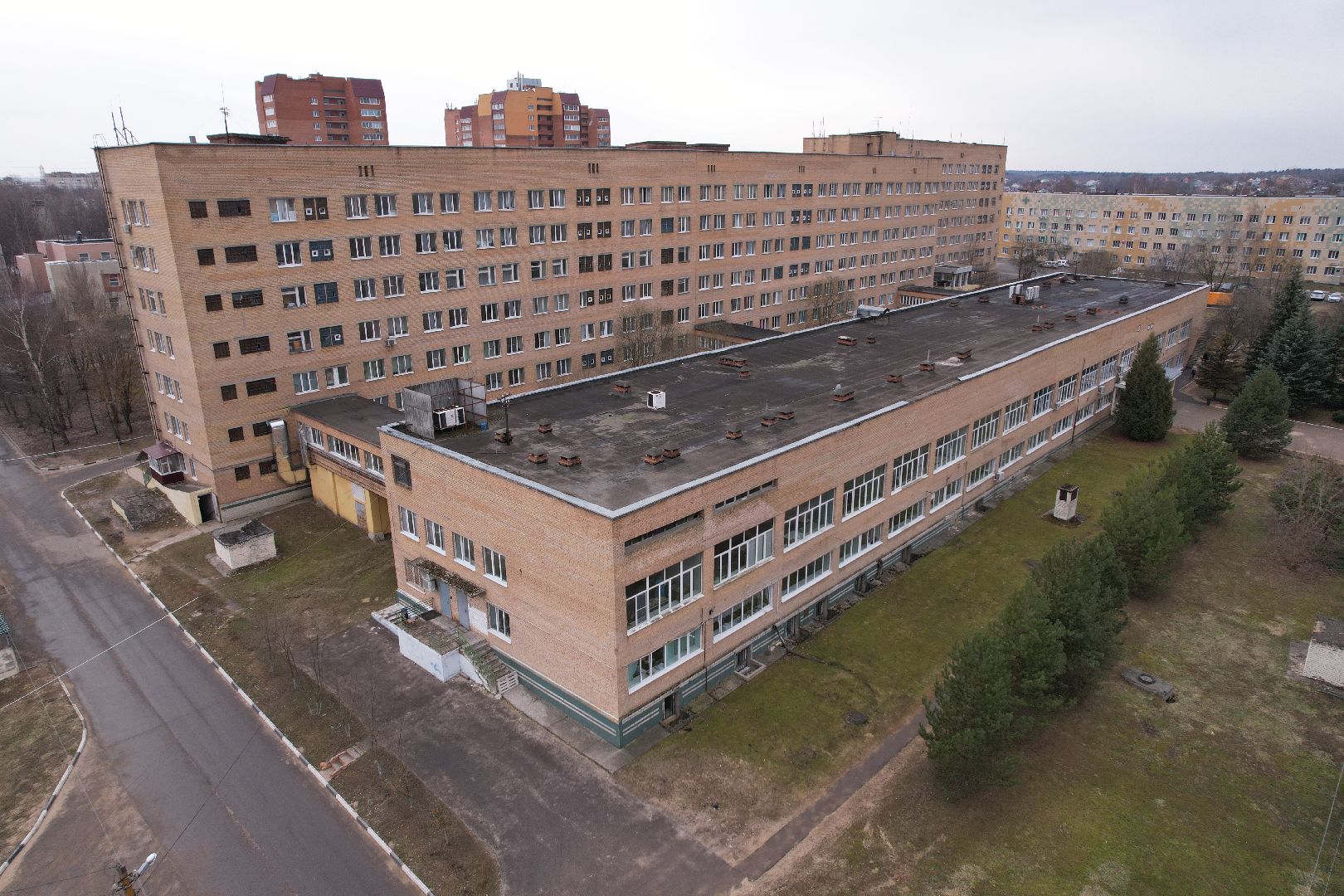 видео с коптера, ремонт больницы, медицина сергиев посад,