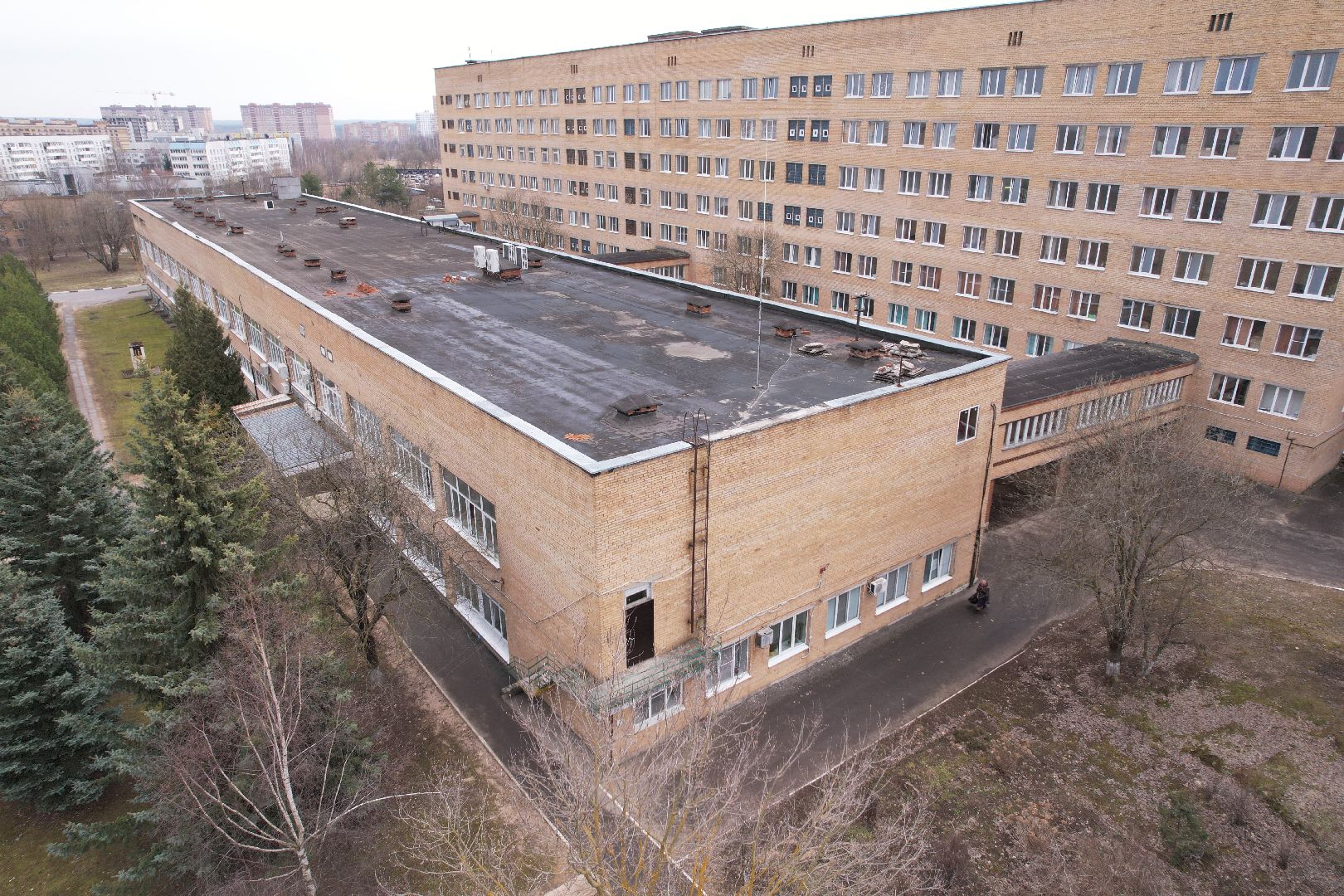 видео с коптера, ремонт больницы, медицина сергиев посад,