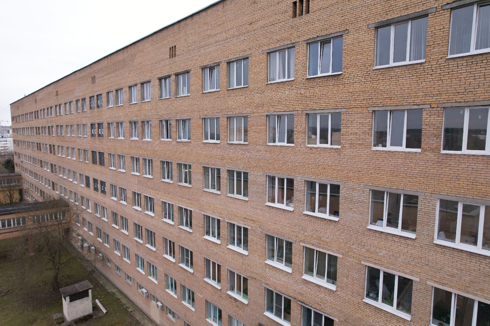 видео с коптера, ремонт больницы, медицина сергиев посад,