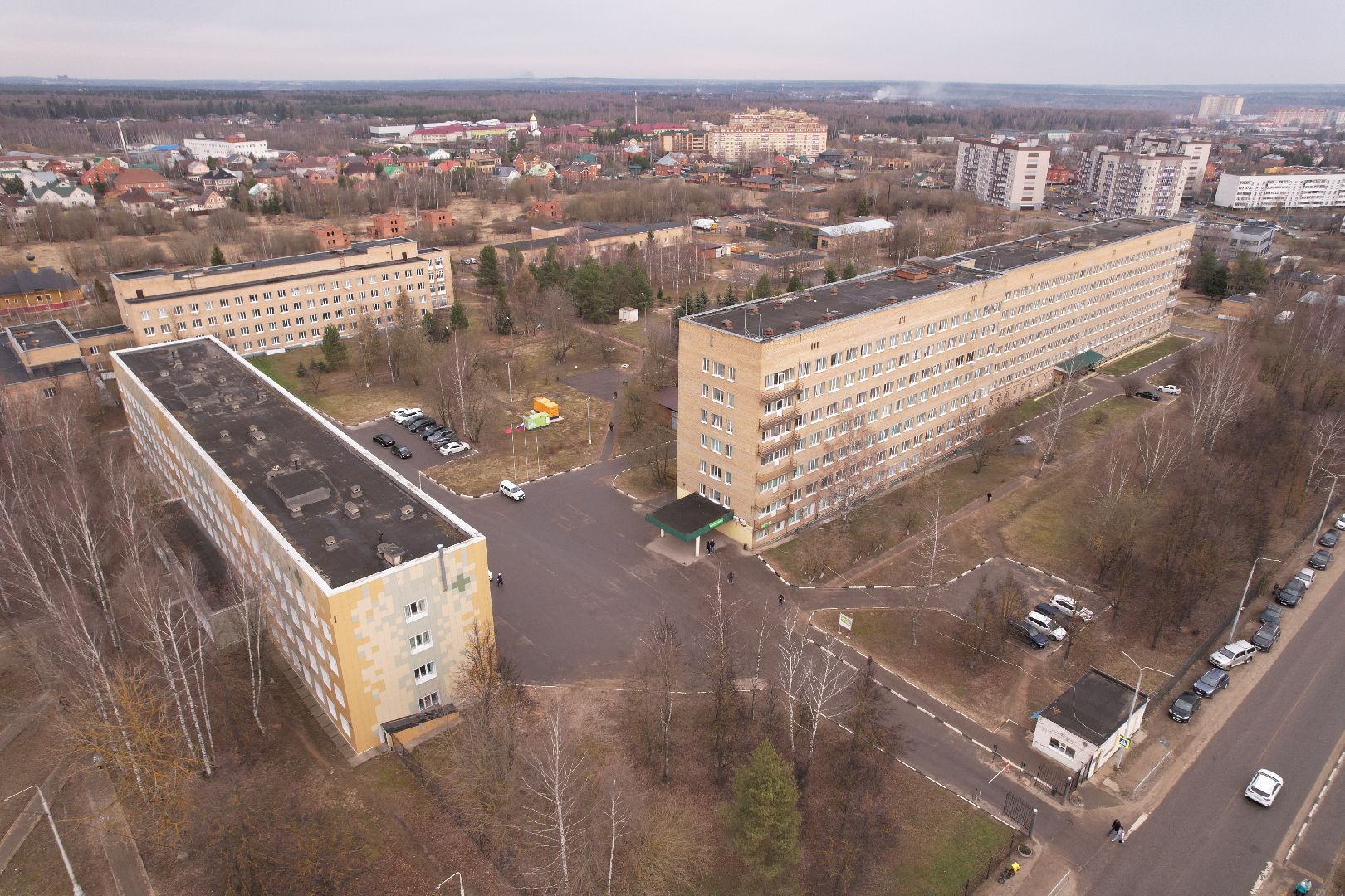 видео с коптера, ремонт больницы, медицина сергиев посад,