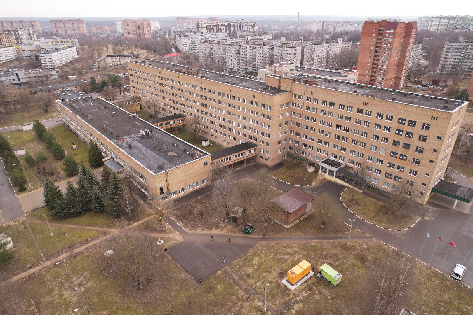 видео с коптера, ремонт больницы, медицина сергиев посад,