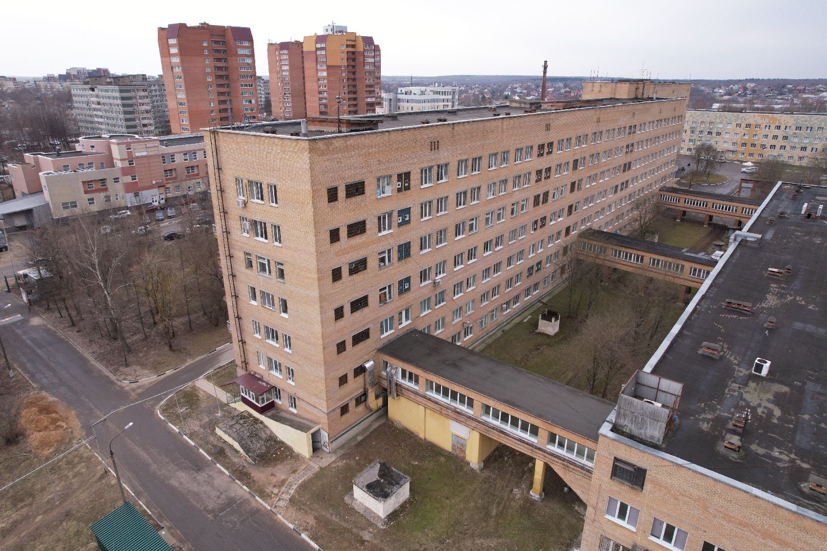 видео с коптера, ремонт больницы, медицина сергиев посад,