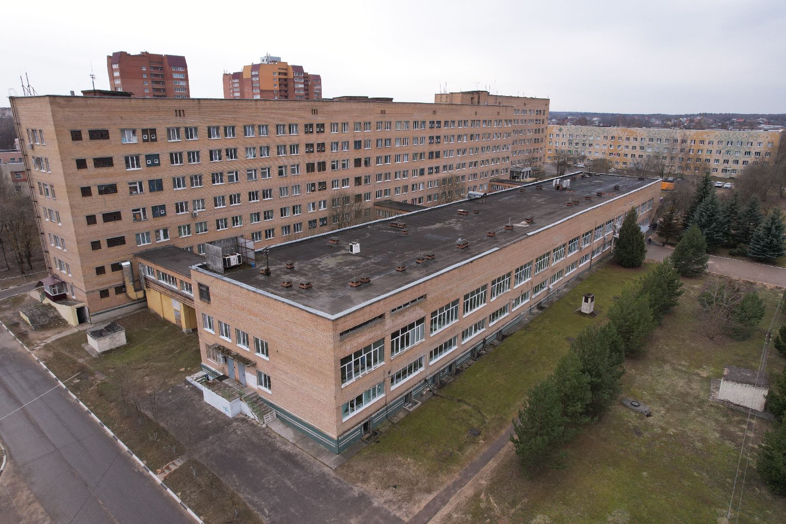 видео с коптера, ремонт больницы, медицина сергиев посад,