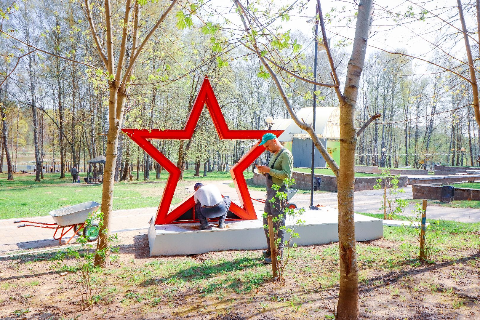 клин, общество, день победы, благоустройство, украшение города,