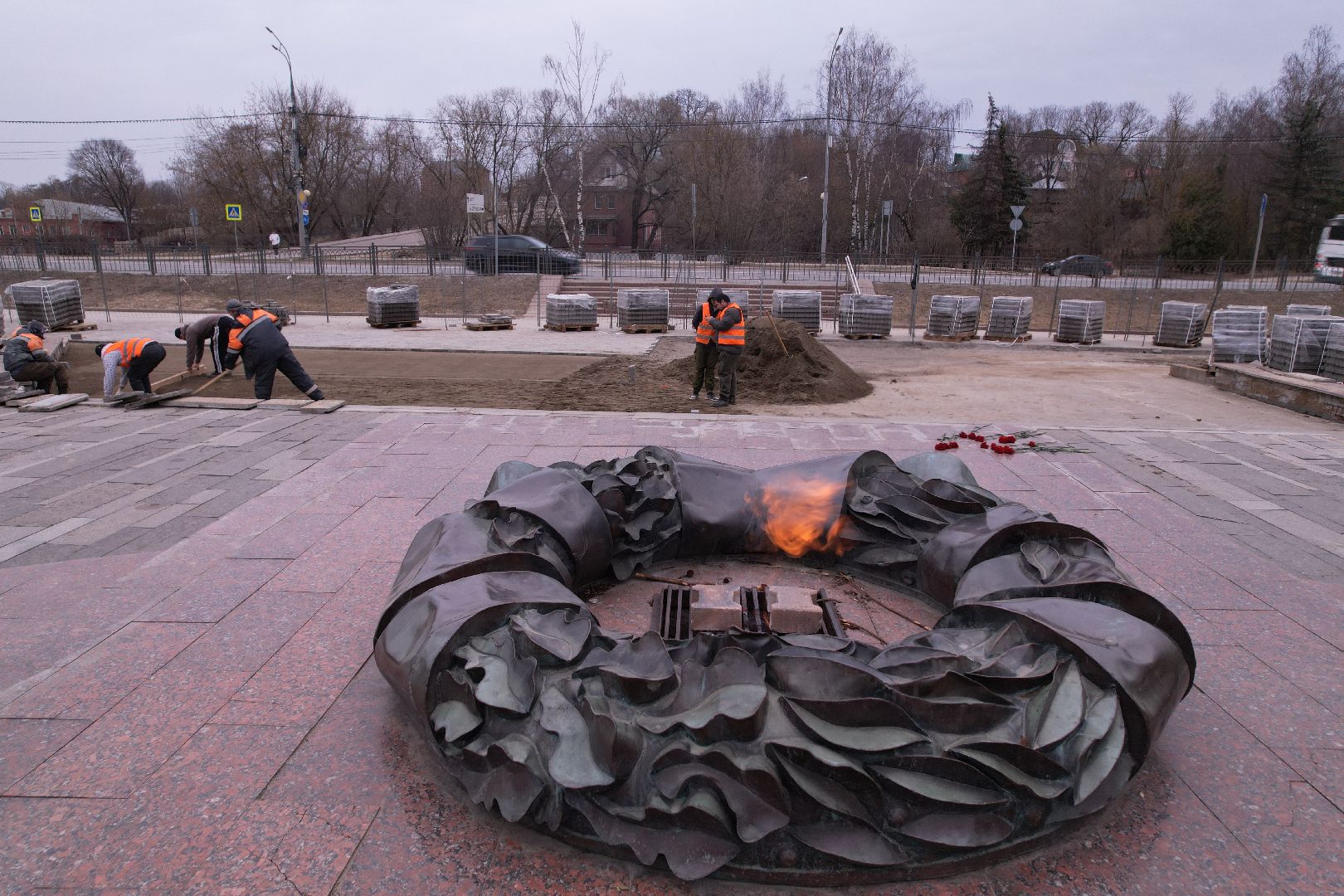видео с коптера, мемориал славы, мемориал славы сергиев посад,