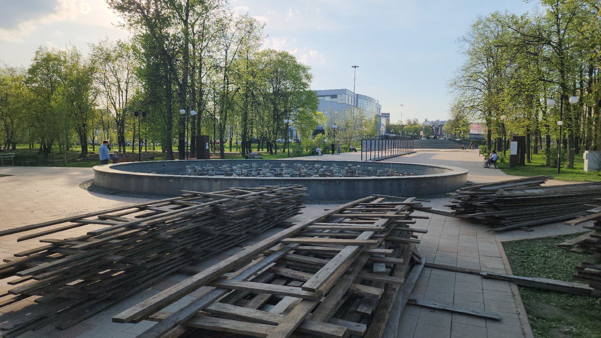 Люберцы, светомузыкальный фонтан, центральный парк,